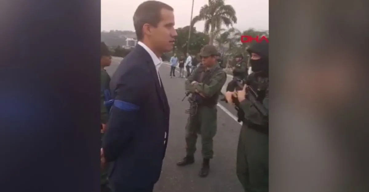 Venezuela'da darbecilerin işareti 'mavi bant' (VİDEO)