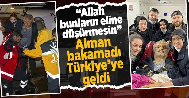 Almanya’da yeterli sağlık hizmeti alamayan Ahmet Demiray ambulans uçakla İstanbul’a getirildi