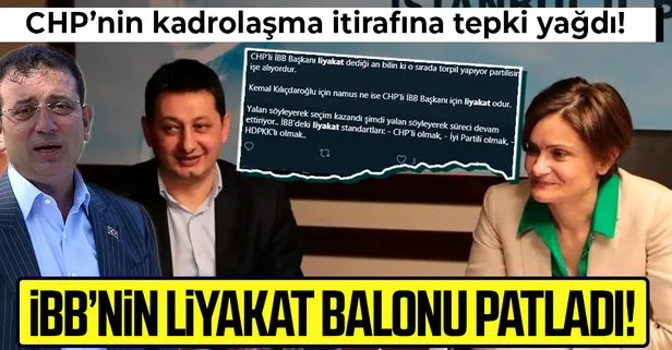 CHP'li İBB'de liyakat balonu patladı