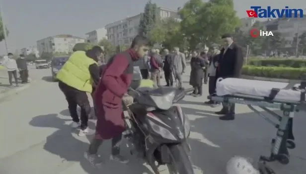 Otomobil ile çarpışan motosiklet sürücüsü yaralandı