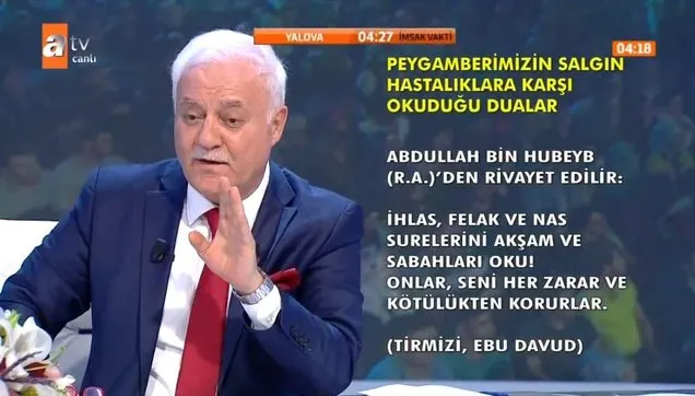 Prof. Dr. Nihat Hatipoğlu anlattı: İşte Peygamberimizin salgın hastalıklara karşı okuduğu dualar...