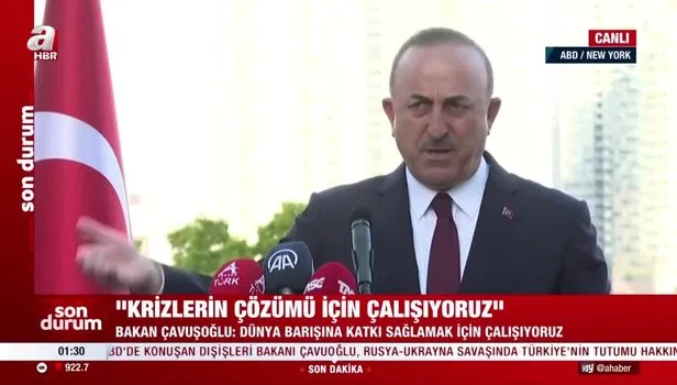 Dışişleri Bakanı Mevlüt Çavuşoğlu'ndan ABD'de önemli açıklamalar