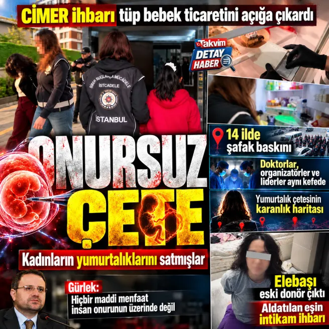 Üreme hücresi ticareti yapan suç örgütüne 14 ilde operasyon: Doktorlar da zanlılar arasında... 41 kadın 811 satış