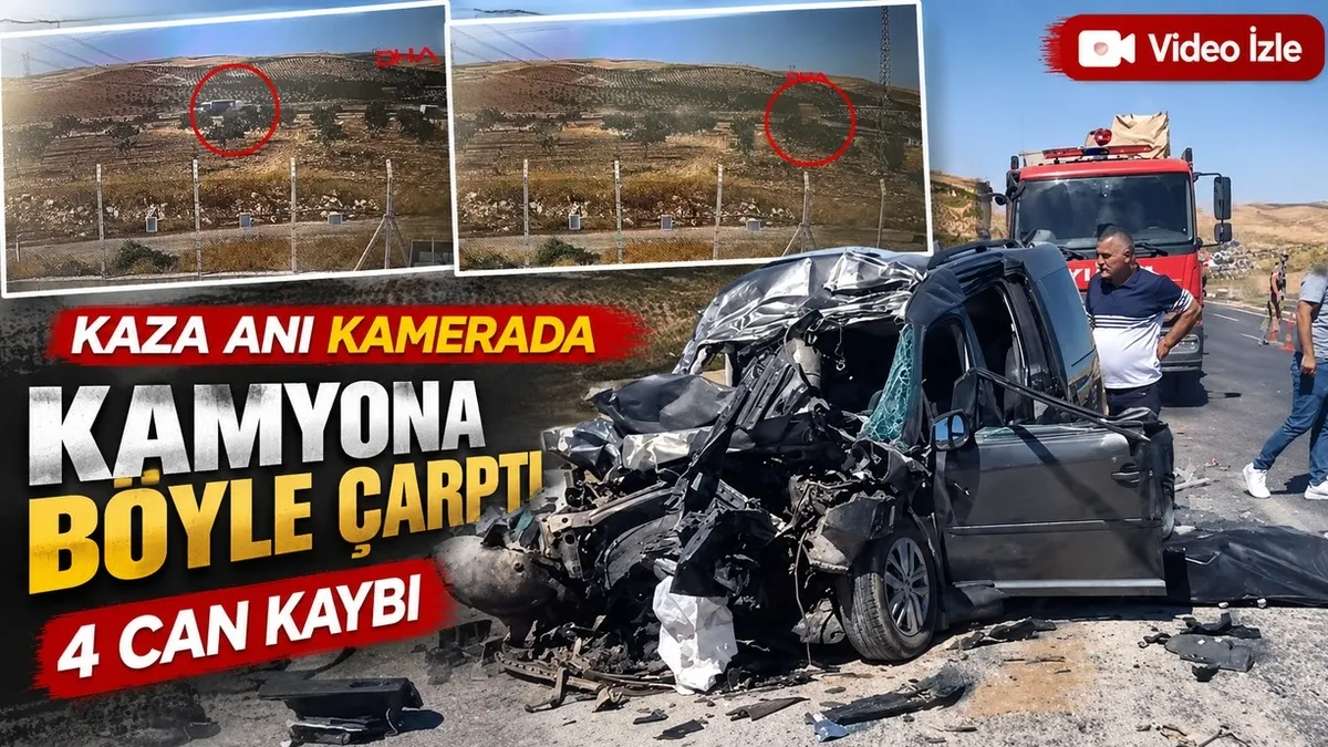 Bozova’da kaza: 4 ölü, 2 yaralı | Kaza anı kamerada