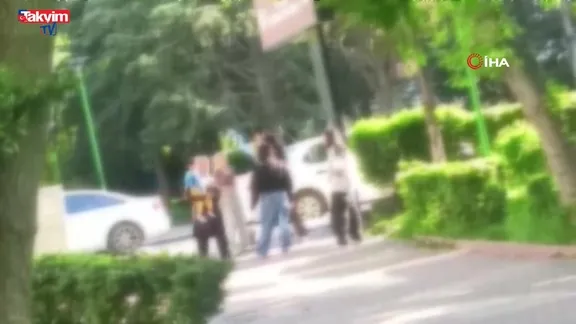 Ankara'da kız kavgası kamerada