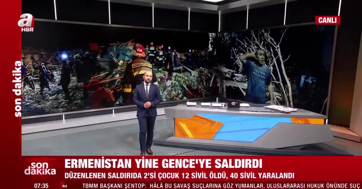 İşgalci Ermenistan'ın Gence'yi vurduğu anlar kamerada