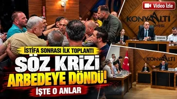 Konyaaltı Meclisi’nde arbede anları kamerada
