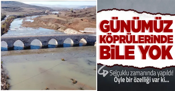 Anadolu Selçuklu Devleti zamanından kalma Boğaz Köprüsü! İki ayak kısmında da yolcuların dinlenmeleri ve sığınmaları için 3 oda var
