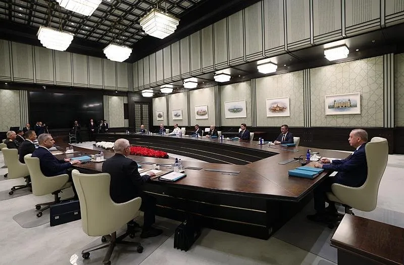 Başkan Erdoğan başkanlığındaki Yüksek Askeri Şura toplantısı. (AA)
