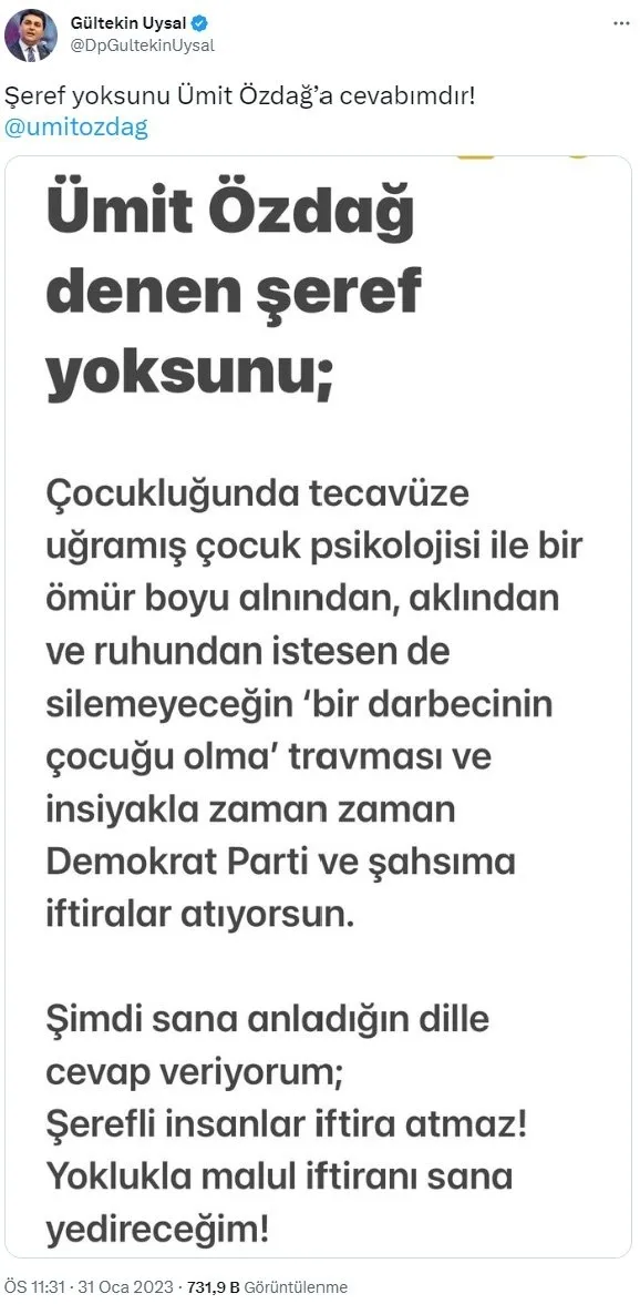 6li-masanin-kucuk-ortagi-seviyeyi-magmaya-indirdi-gultekin-uysaldan-umit-ozdaga-agir-hakaret-tecavuze-ugramis-1675234293524.jpg 7'li koalisyonun yeni üyesi Ümit Özdağ'ın sicili kabarık: Demediğini bırakmadı sonunda destek açıkladı-11