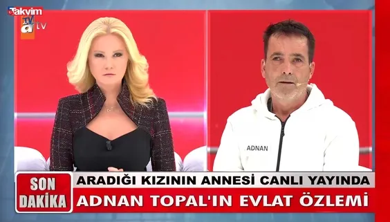 Aradığı kızının annesi canlı yayında