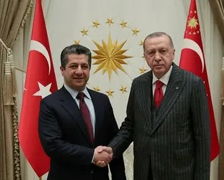 Başkan Erdoğan, Mesrur Barzaniyi kabul etti