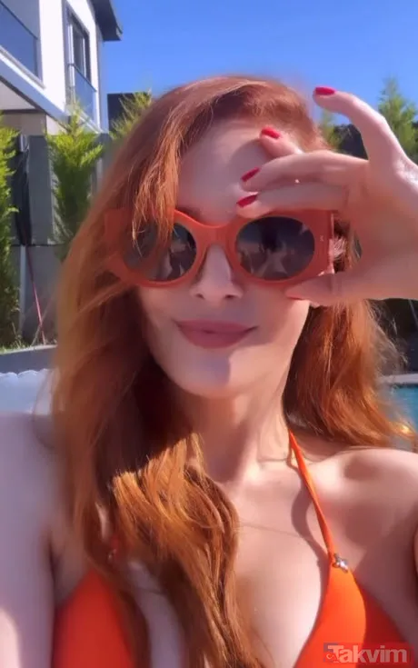 Mine Tugay turuncu üçgen bikinisiyle paylaştı yılları geriye sardı "Kalp ilacımı alayım" 44'lük Mine genç kızları solladı geçti - 11
