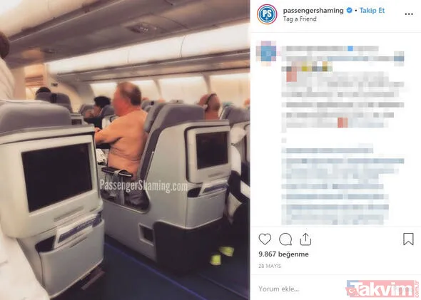 Uçakta öyle bir şey yaptı ki... Uçakta utandıran yolcular ve olaylar - 49