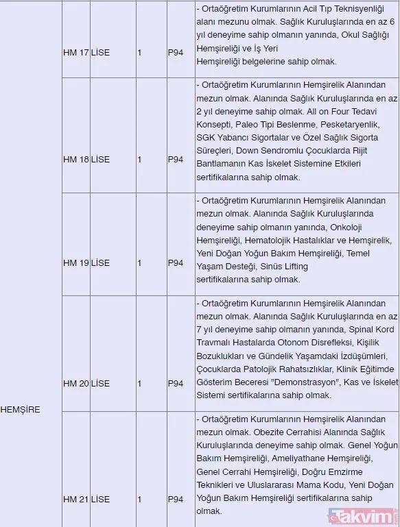Kamuda istihdam fırsatı! 382 sözleşmeli personel alınacak: Güvenlik, şoför, hemşire, büro personeli, sağlık teknikeri... - 17