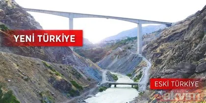 Türkiye’nin en yüksek köprüsü olan Beğendik Köprüsü açıldı! İşte eski ve yeni Türkiye farkı