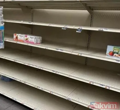ABD’de gıda krizi! Boş kalan raflarda ürün yok fotoğrafı var