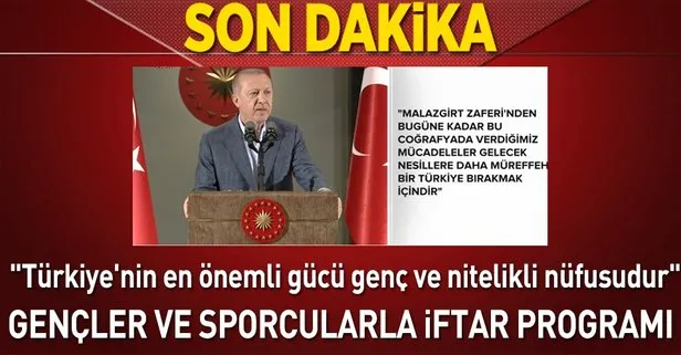 Cumhurbaşkanı Erdoğan Külliyede gençlere seslendi