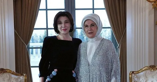 Emine Erdoğan, Mirziyoyev'in eşi ile görüştü