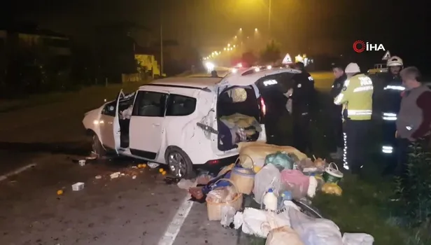 Samsun Terme’de feci kaza! Otomobil takla attı: 2 ağır yaralı