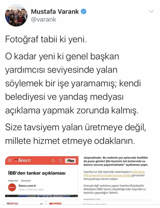 CHP'li Yıldırım Kaya'nın Şile'deki İSKİ tankeri yalanına Mustafa Varank'tan kapak gibi cevap!-2