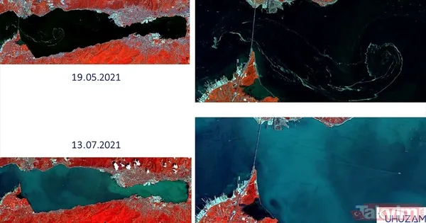 SON DAKİKA: Marmara Denizi'ndeki müsilajın (deniz salyası) son durumu İTÜ UHUZAM uyduları tarafından görüntülendi - 10