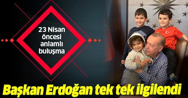 Son dakika: Başkan Erdoğan 23 Nisan öncesi torunlarıyla buluştu