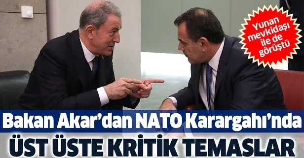 Son dakika: Milli Savunma Bakanı Akar, Yunan mevkidaşı ile görüştü