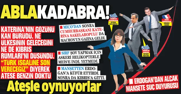 Miço'dan sonra Katerina Sakelaropulu da Macron'un gazına geldi! Ateşe benzin döküyorlar...