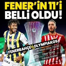 Fenerbahçe’nin Olympiakos maçı 11’i belli oldu!