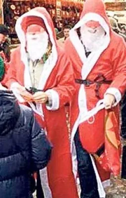 Noel Baba kılığında terör propagandası