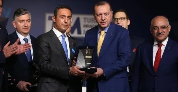 Cumhurbaşkanı Erdoğan’dan Fenerbahçe Başkanı Ali Koç’a tebrik