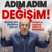 Son dakika: Adım adım değişim! Başkan Erdoğan’dan partililere talimat: AK Parti’nin geleceğini kimsenin geleceğinden önde tutamayız