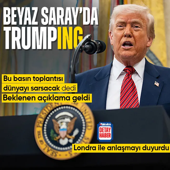 Trump duyurdu: Beyaz Sarayda dünyayı sarsan basın toplantısı! İngiltere ile kritik anlaşma | İşte merakla beklenen o duyuru...