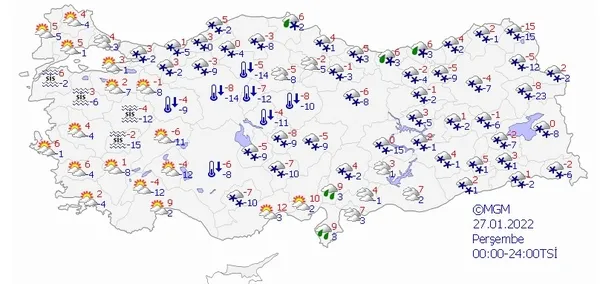 HAVA DURUMU | Kar yağışı ne zamana kadar sürecek? Meteorolojiden flaş tahmin! 23-27 Ocak 2022-16