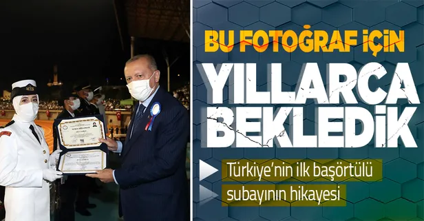 Türkiye'nin ilk başörtülü subayı Teğmen Şule Şahbaz! 'Bu fotoğraf için yıllarca bekledik'