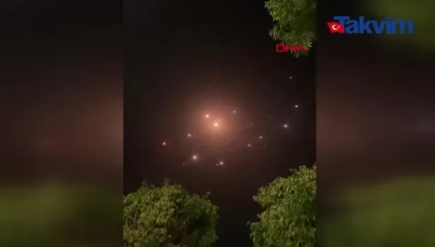 Hamas İsrail’e 130 roket attı! İşte o anlar…