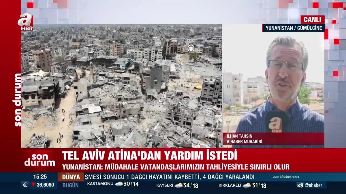 Tel Aviv, Atina'dan yardım istedi!