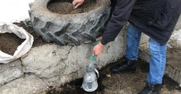 Hayvan gübresi ile suyun donmasını önledi