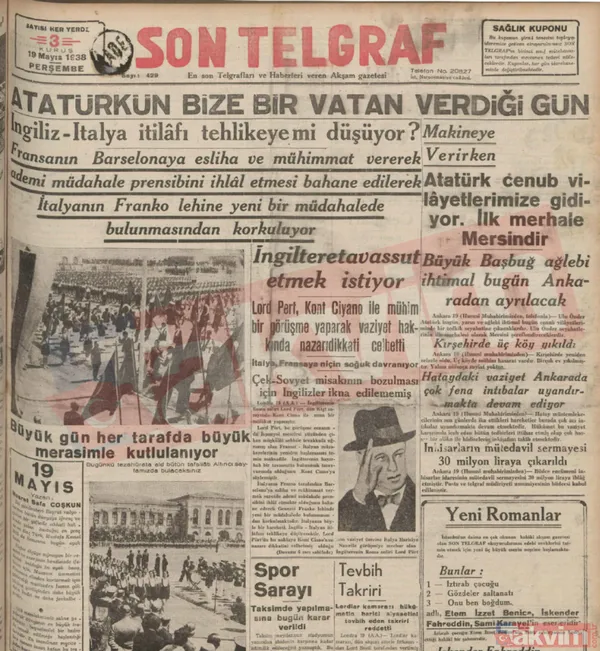 ARŞİV | Atatürk'ün katıldığı son 19 Mayıs'tan son kare! Dönemin gazetelerinde manşet manşet 'gençlik' coşkusu - 11