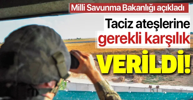 MSB duyurdu: PKK/YPG'li teröristlerce açılan taciz ateşine anında karşılık verildi