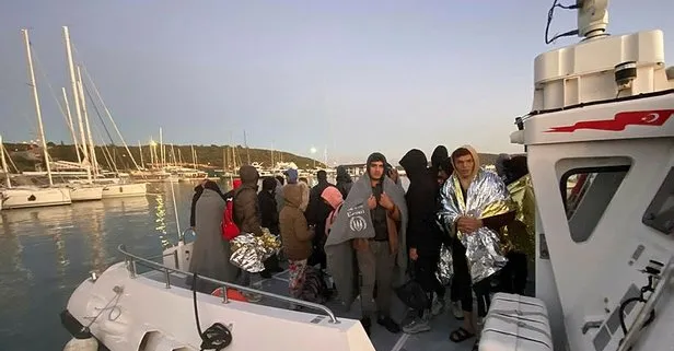 Ege denizinde 103 göçmen yakalandı 7 göçmen kurtarıldı