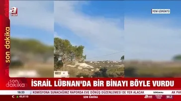 İsrail Lübnan’da bir binayı böyle vurdu | VİDEO