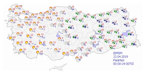 Hava durumu: Meteoroloji'den kar ve yağmur uyarısı! İşte 5 günlük hava durumu...-7