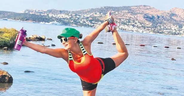 Ece Vahapoğlu hamilelikte de sporunu aksatmadı