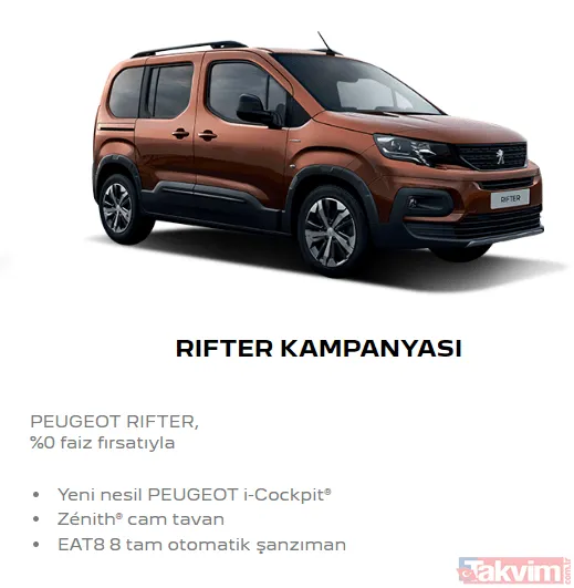 Dizel Rifter Allure 1.5 Bluehdi 100Hp 513.500 Tl Rifter Allure 1.5 Bluehdi 130Hp 6Mt 537.000 Tl Rifter Allure 1.5 Bluehdi 130Hp Eat8 615.000 Tl Rifter Gt 1.5...