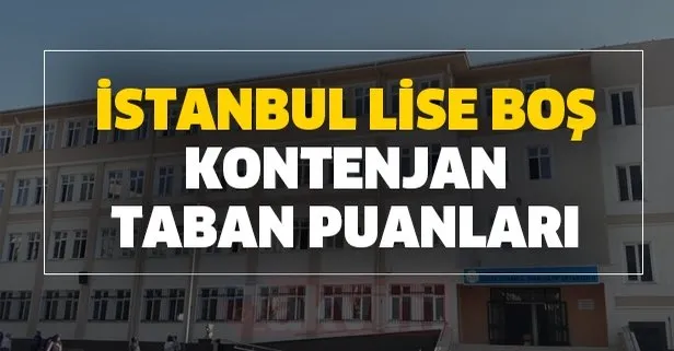 Milli Egitim Bakanligi Lise Kontenjan Sorgulama Ekrani Istanbul Ankara Izmir Lise Bos Kontenjan Ve Taban Puanlari Takvim