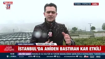 Megakent istanbul'da kar yağışı başladı