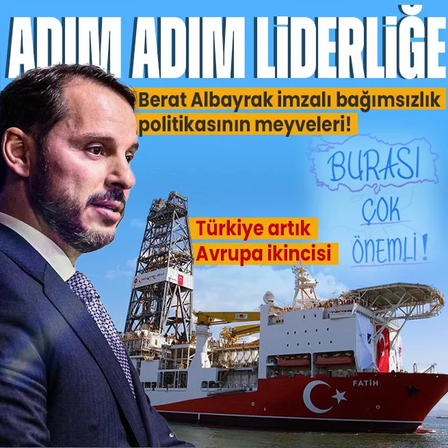 Berat Albayrak imzalı bağımsızlık politikasının meyveleri! Türkiye petrol ve doğalgaz arama faaliyetlerinde artık Avrupa ikincisi