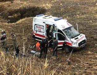 Şarampole devrilen ambulansta 3 sağlık görevlisi yaralandı!